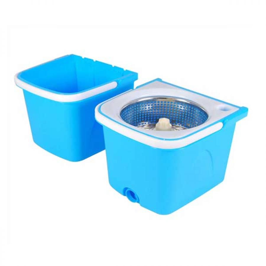 Split Bucket 360 Rotating Magic Spin Mop with 2 Mop Heads